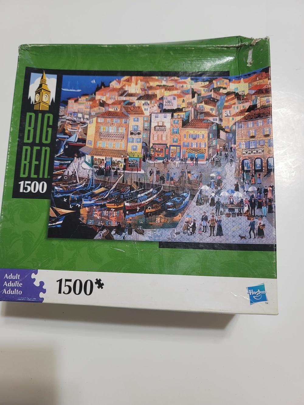 1500-Piece Big Ben Harbro Harbor Scene Jigsaw Puzzle Sailboats Dock Village